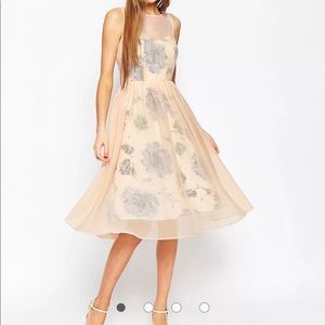 ASOS Floral midi dress (wedding collection) worn once size 4